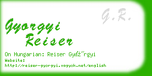 gyorgyi reiser business card